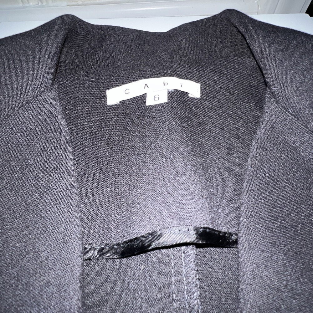 CAbi Black Long Button Coat #190 Womens Size 6 - Picture 5 of 8